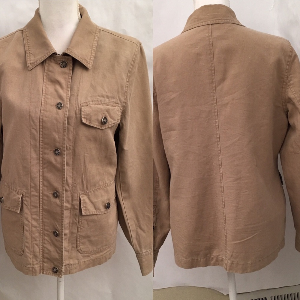 Fuda Women’s Jacket Khaki Distressed size Small